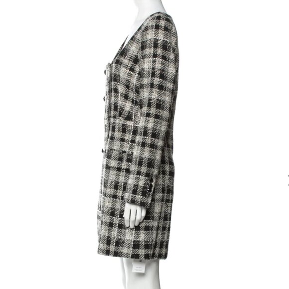 Veronica Beard Sondra Tweed Plaid Print Mini Dress Size: M | US 6 - Picture 6 of 14